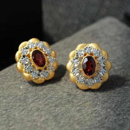 Boucles d'oreilles florales ajourées 6454