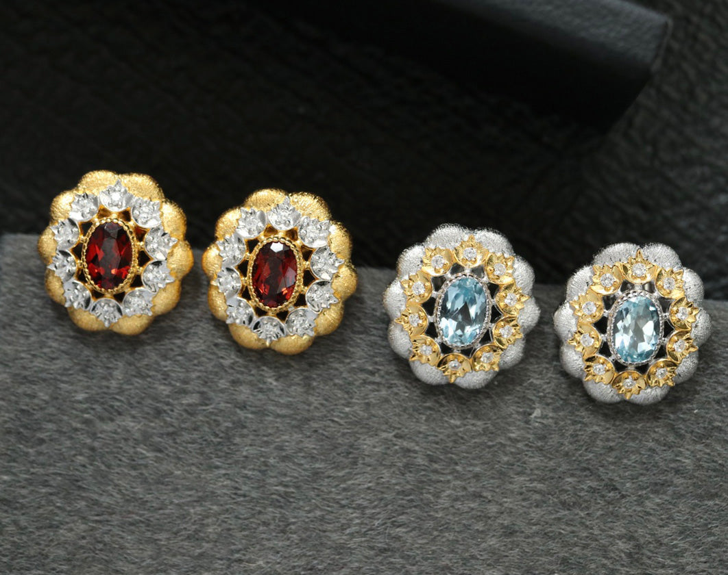 Boucles d'oreilles florales ajourées 6454