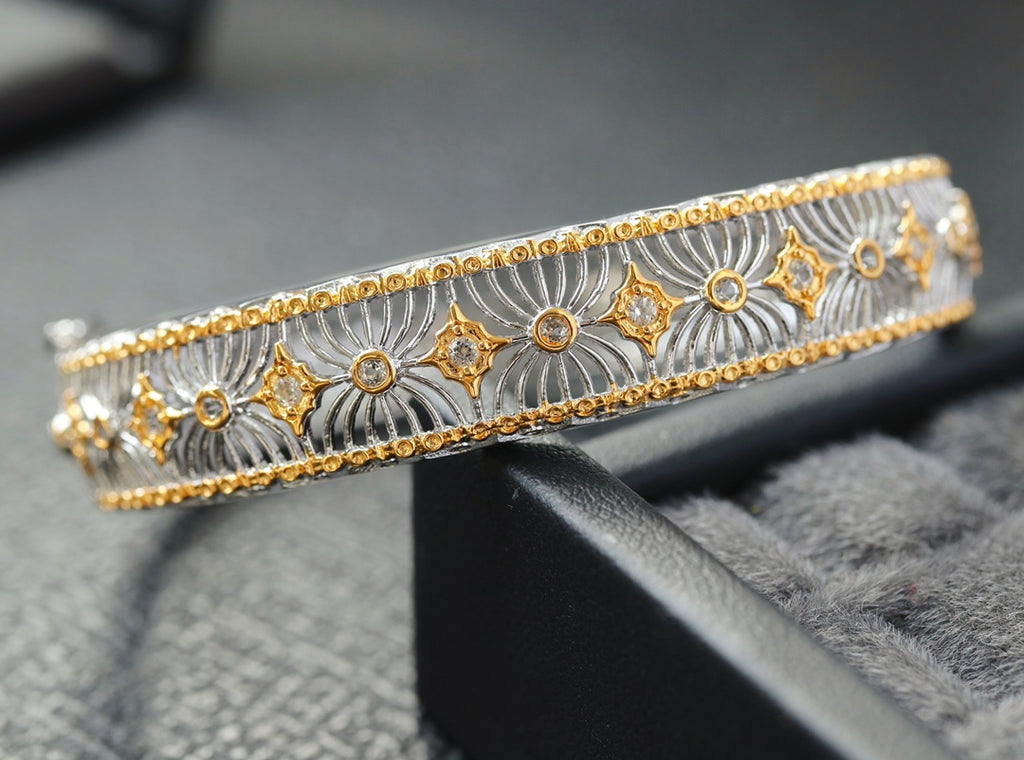 Bracelet en filigrane floral 6468
