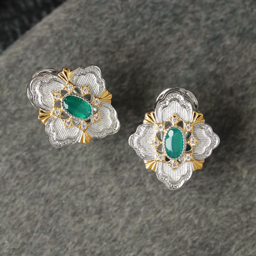 Boucles d'oreilles trèfle ajourées 6466