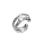 Manchette d'oreille irrégulière opale E1134, 1 pièce