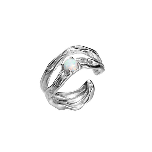 Manchette d'oreille irrégulière opale E1134, 1 pièce