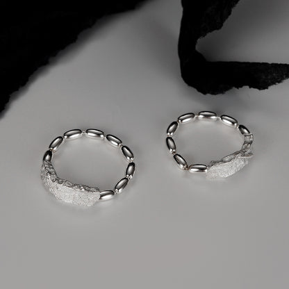 Bague perlée à barre longue R1002