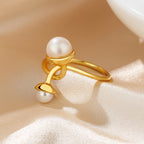 Bague florale en perles d'eau douce RN1010