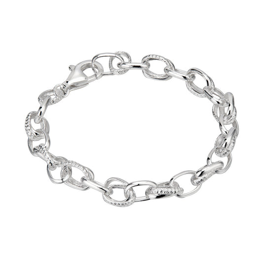 Bracelet chaîne torsadée texturée B1029