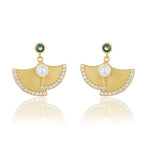 Boucles d'oreilles en perles d'eau douce florales Ginkgo PE1003