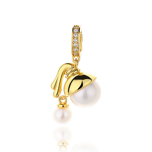 Pendentif floral en perles d'eau douce uniquement PN1002