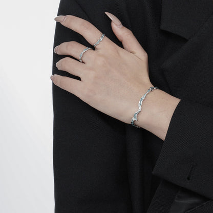 Bague irrégulière en émail originale R1177