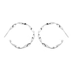 Boucles d'oreilles créoles en fil torsadé E1127