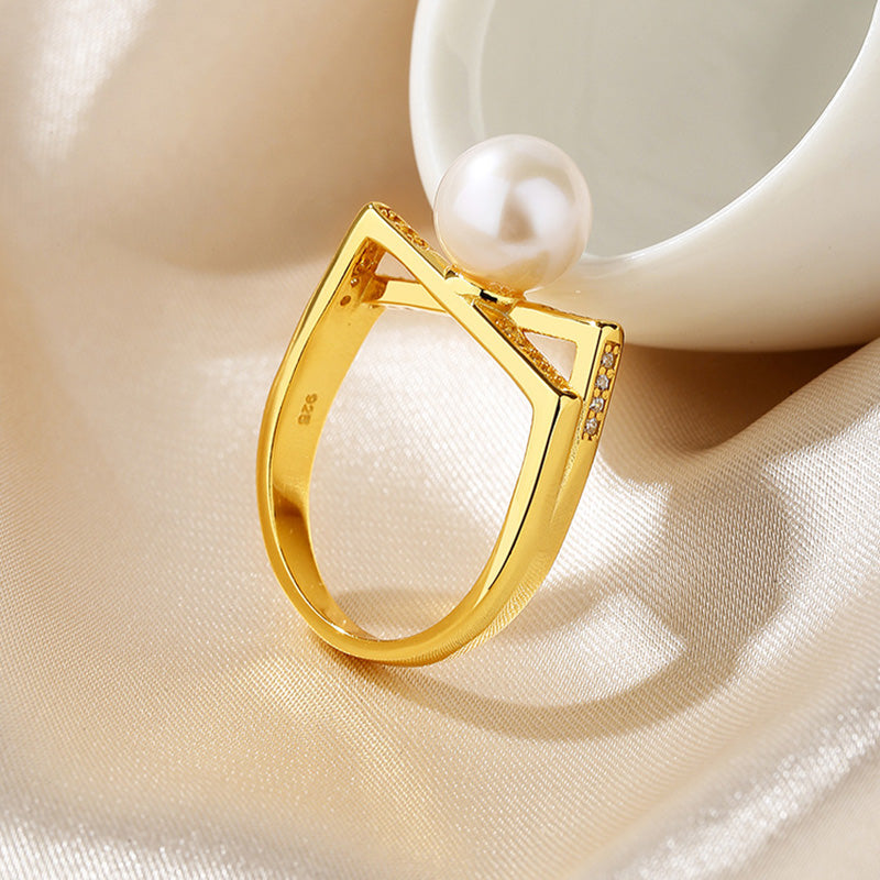 Bague solitaire perle d'eau douce RN1020