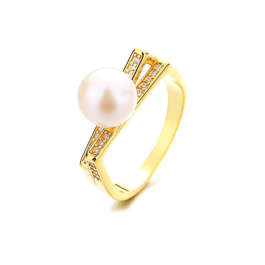 Bague solitaire perle d'eau douce RN1020