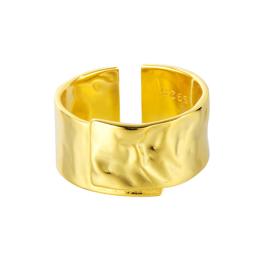 Bague épaisse texturée large R1037