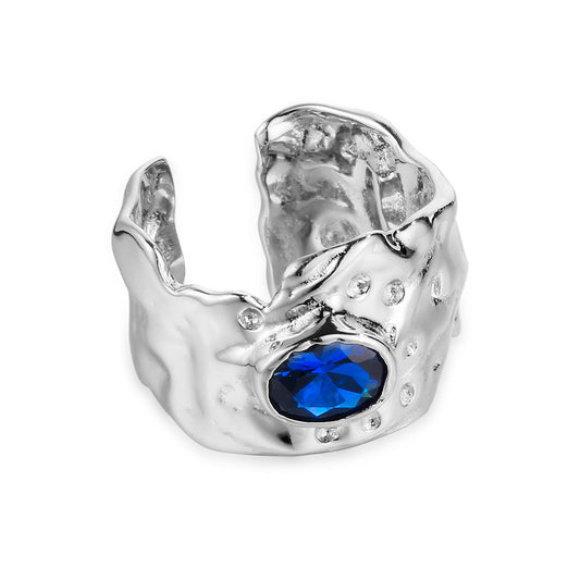 Bague impressionniste saphir CZ R1094