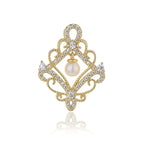 Pendentif floral en perles d'eau douce uniquement PN1021