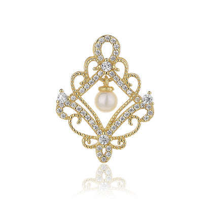 Pendentif floral en perles d'eau douce uniquement PN1021