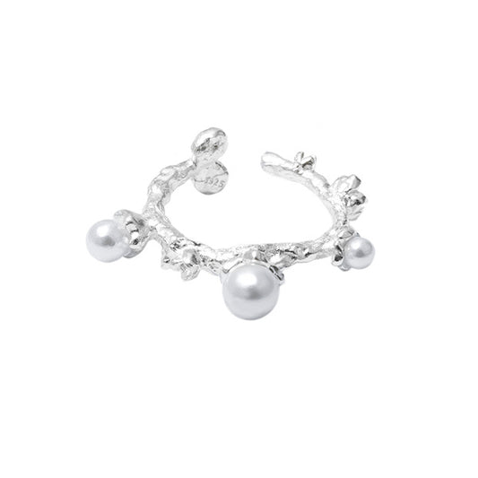 Bague irrégulière en perles de coquillage R1215