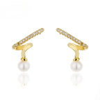 Boucles d'oreilles en fil de perles d'eau douce PE1020
