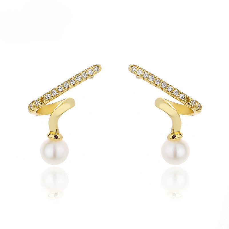 Boucles d'oreilles en fil de perles d'eau douce PE1020