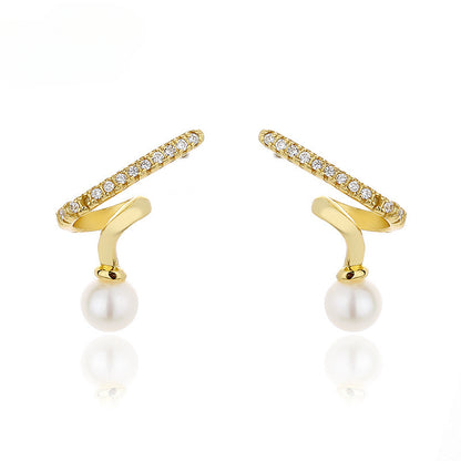 Boucles d'oreilles en fil de perles d'eau douce PE1020