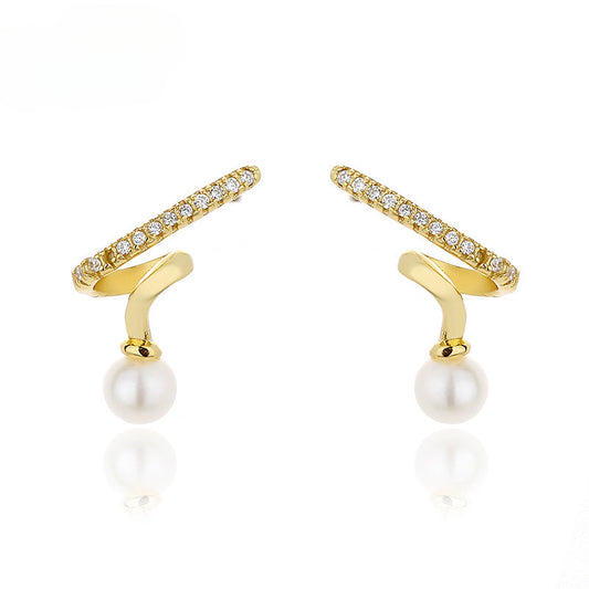 Boucles d'oreilles en fil de perles d'eau douce PE1020