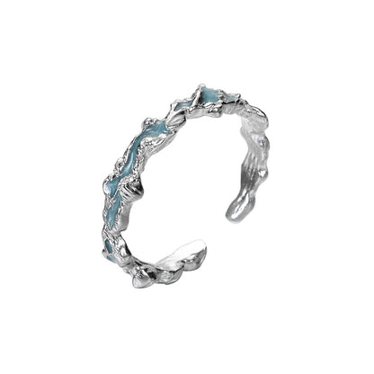 Bague irrégulière en émail originale R1177