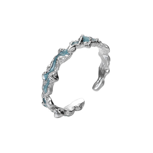 Bague irrégulière en émail originale R1177