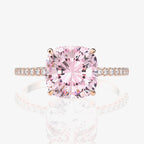 Bague de mariage coussin Kunzite R0947