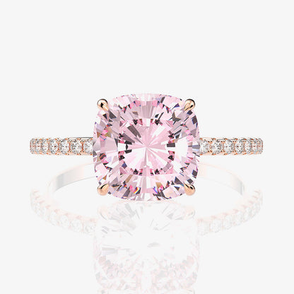 Bague de mariage coussin Kunzite R0947