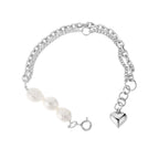 Bracelet multi-chaînes perles baroques B1036