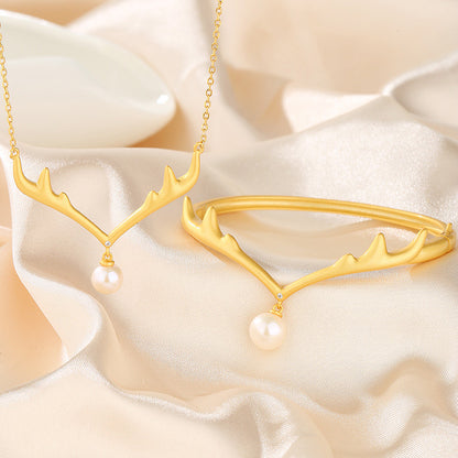 Collier de bois de perles d’eau douce PN1027
