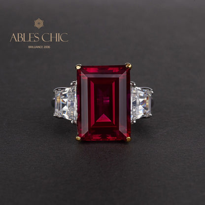Bague de fiançailles Lab Emeraude Paraiba R0314