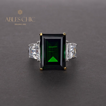 Bague de fiançailles Lab Emeraude Paraiba R0314