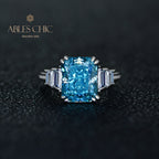Bague de fiançailles aigue-marine R1346