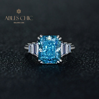 Bague de fiançailles aigue-marine R1346