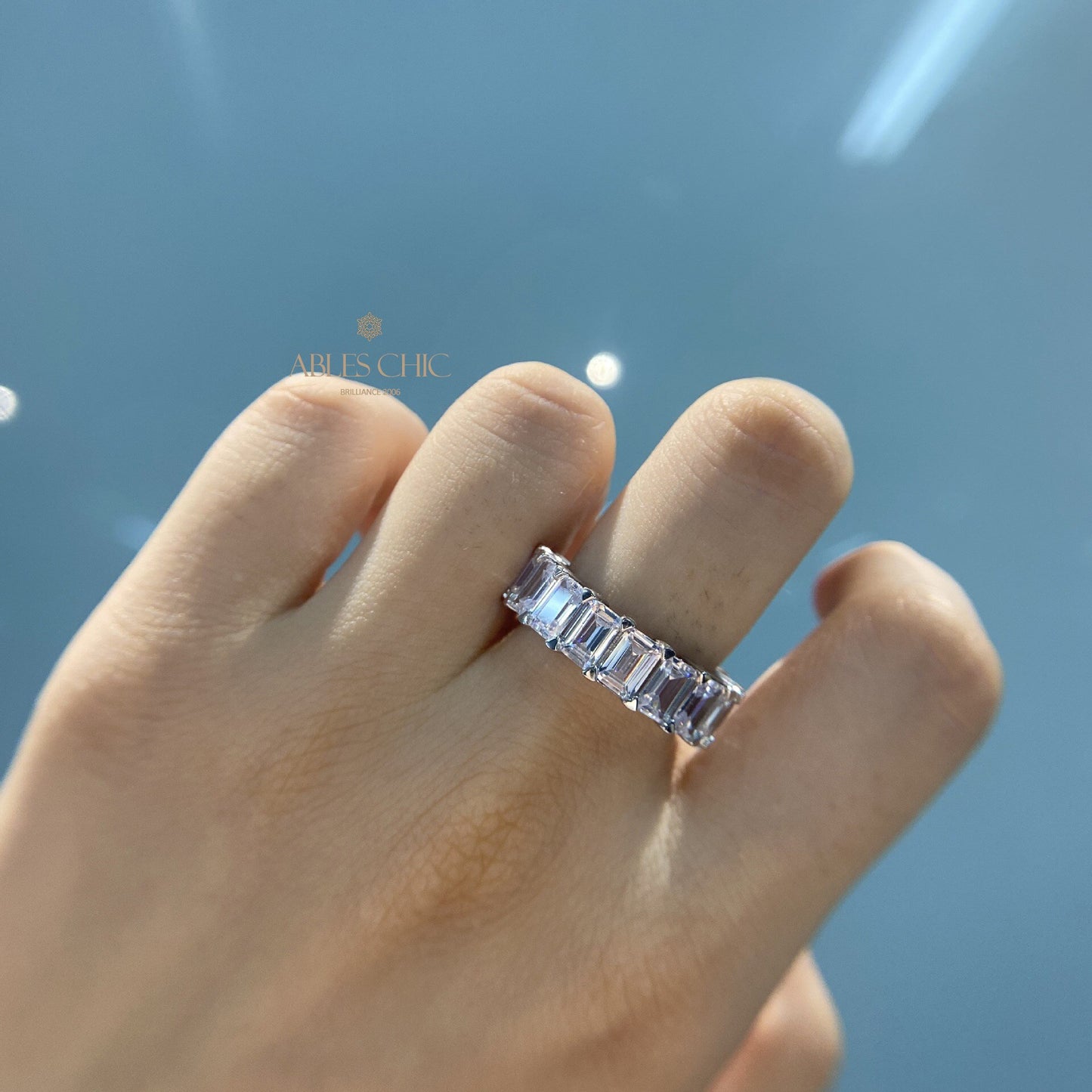 Alliance oblongue en diamant R0941