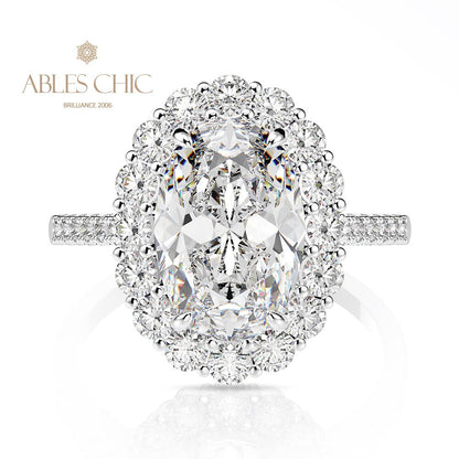 Bague de fiançailles ovale citrine R1021