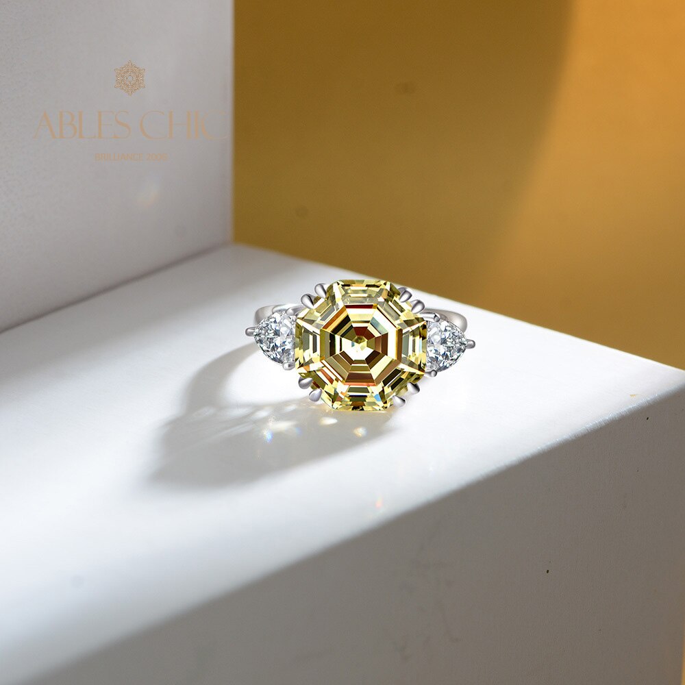 Bague de mariage octogone tanzanite R0324
