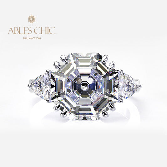 Bague de mariage octogone tanzanite R0324