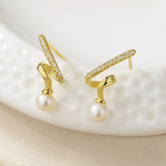 Boucles d'oreilles en fil de perles d'eau douce PE1020