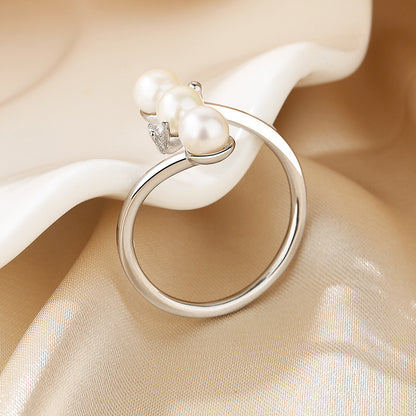 Bague 3 perles d'eau douce RN1008