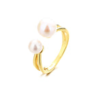 Bague fendue perle d'eau douce RN1021