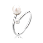 Bague brindille de perles d'eau douce RN1002
