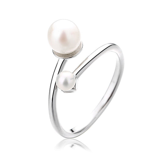 Bague brindille de perles d'eau douce RN1002