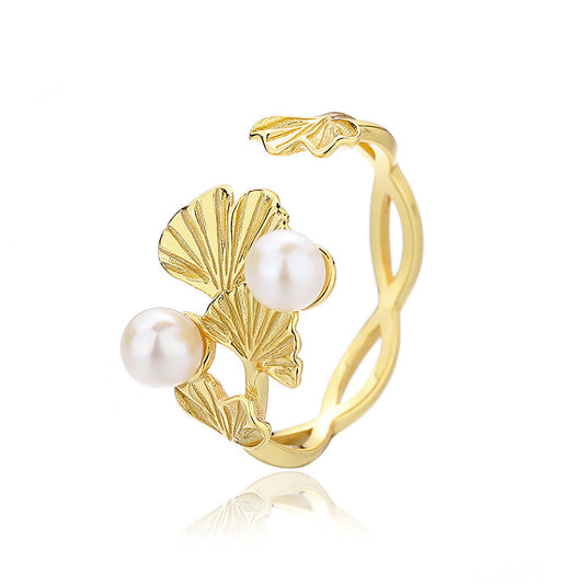 Bague Ginkgo Perle d'Eau Douce RN1000