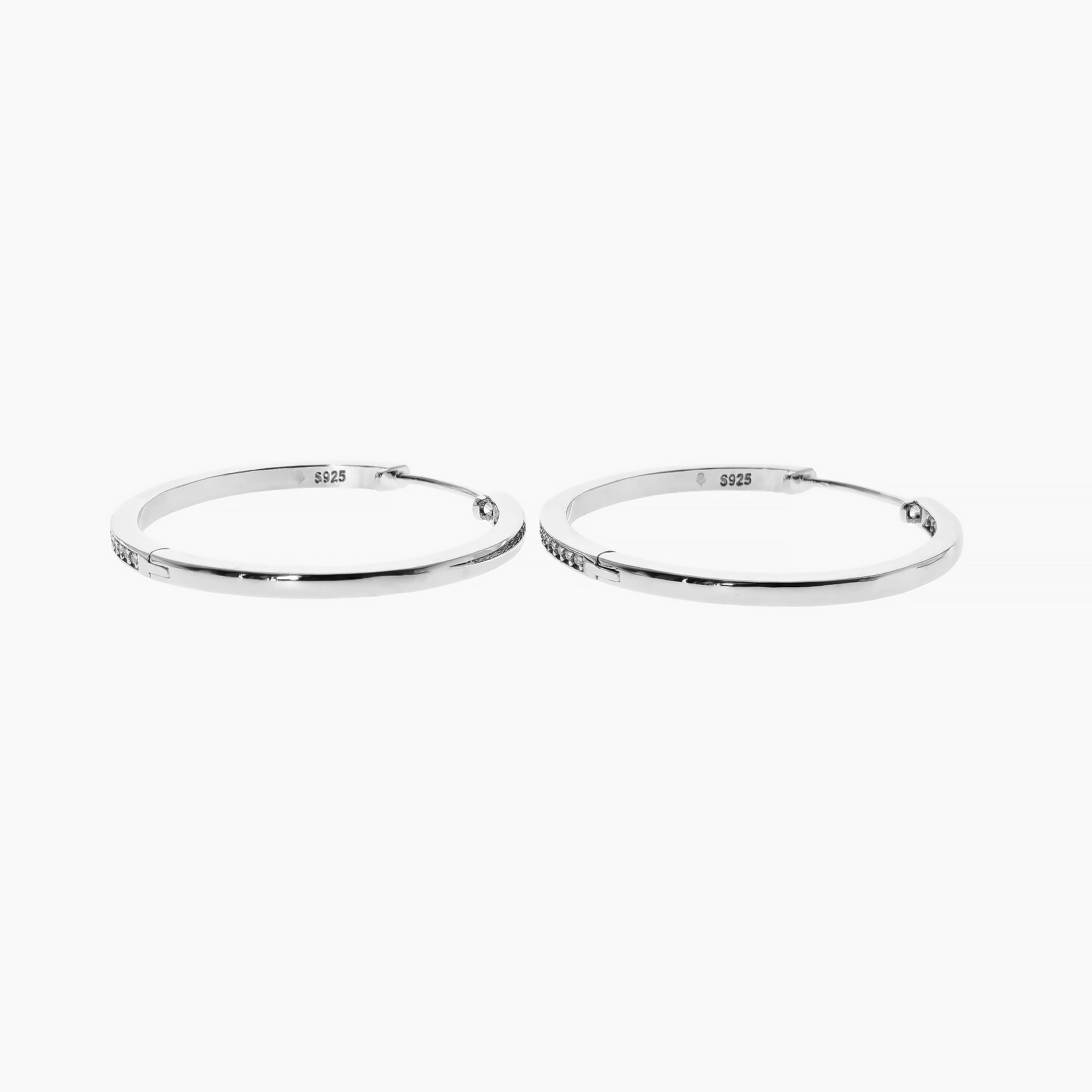 Inside-Out Moissanite Hoops