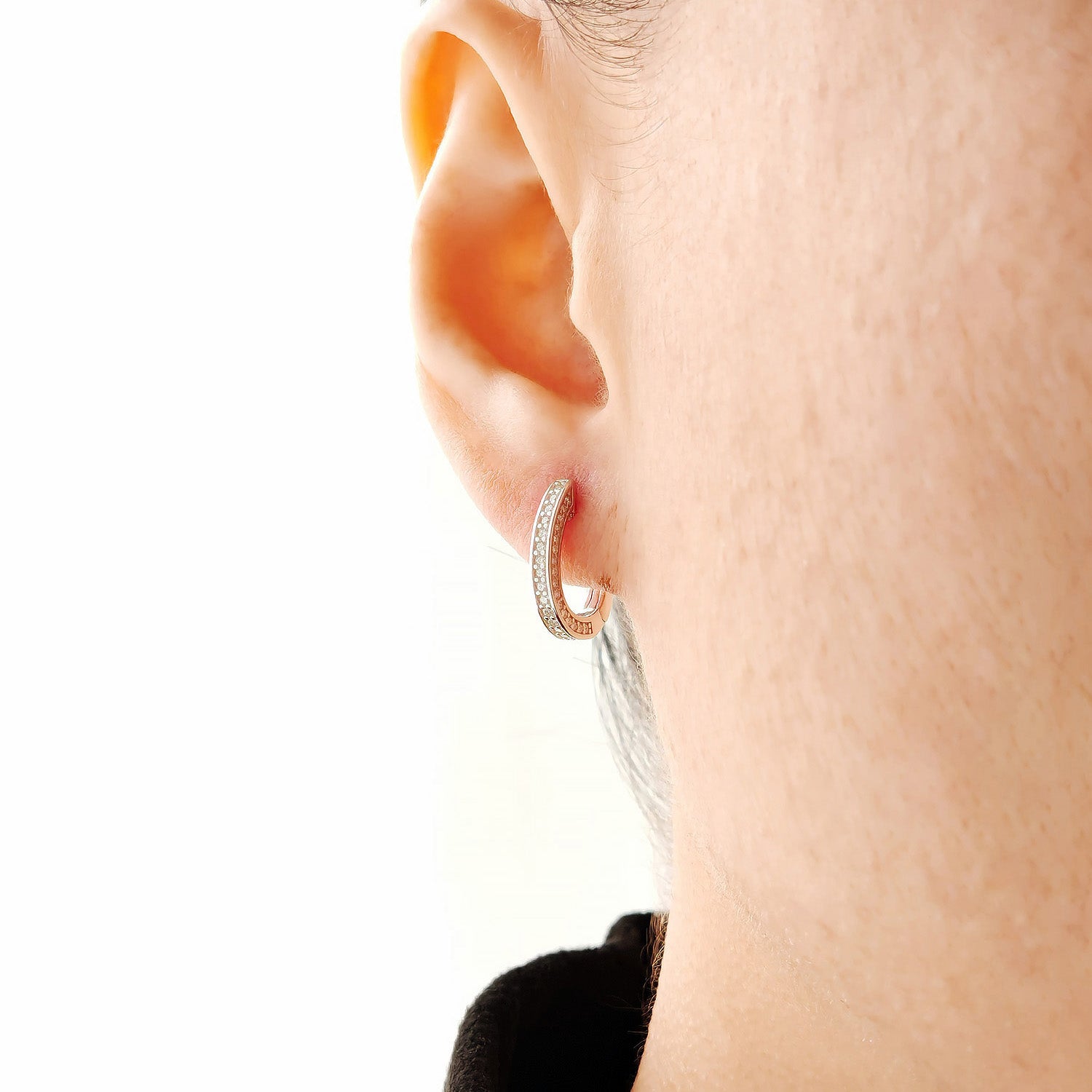 Modern Silhouette Moissanite Hoops