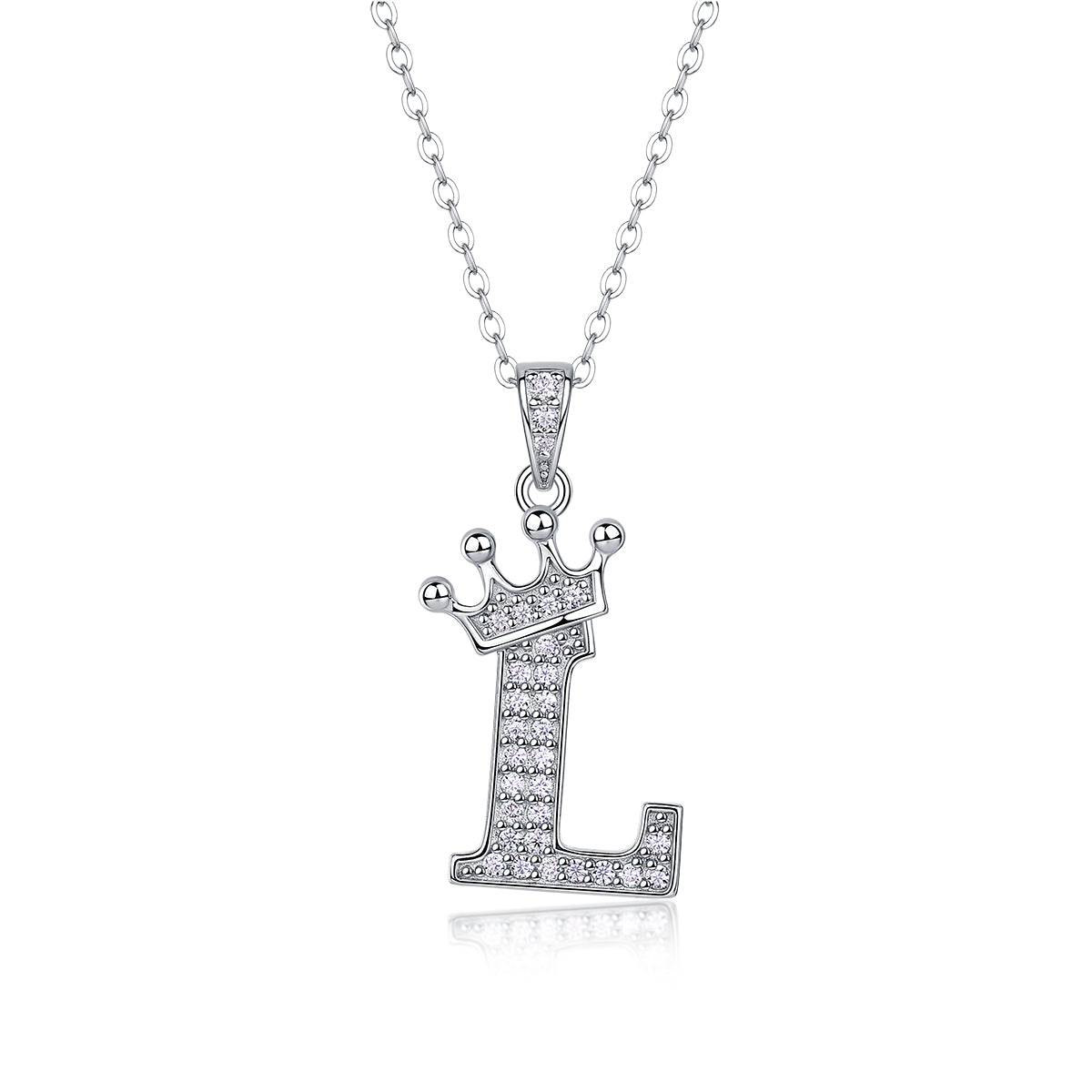 Crown Initials Pendant