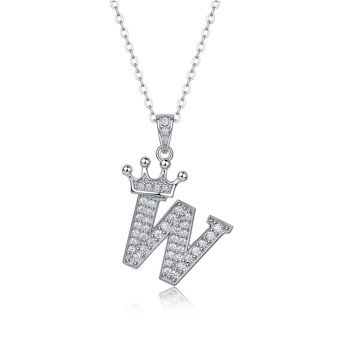 Crown Initials Pendant