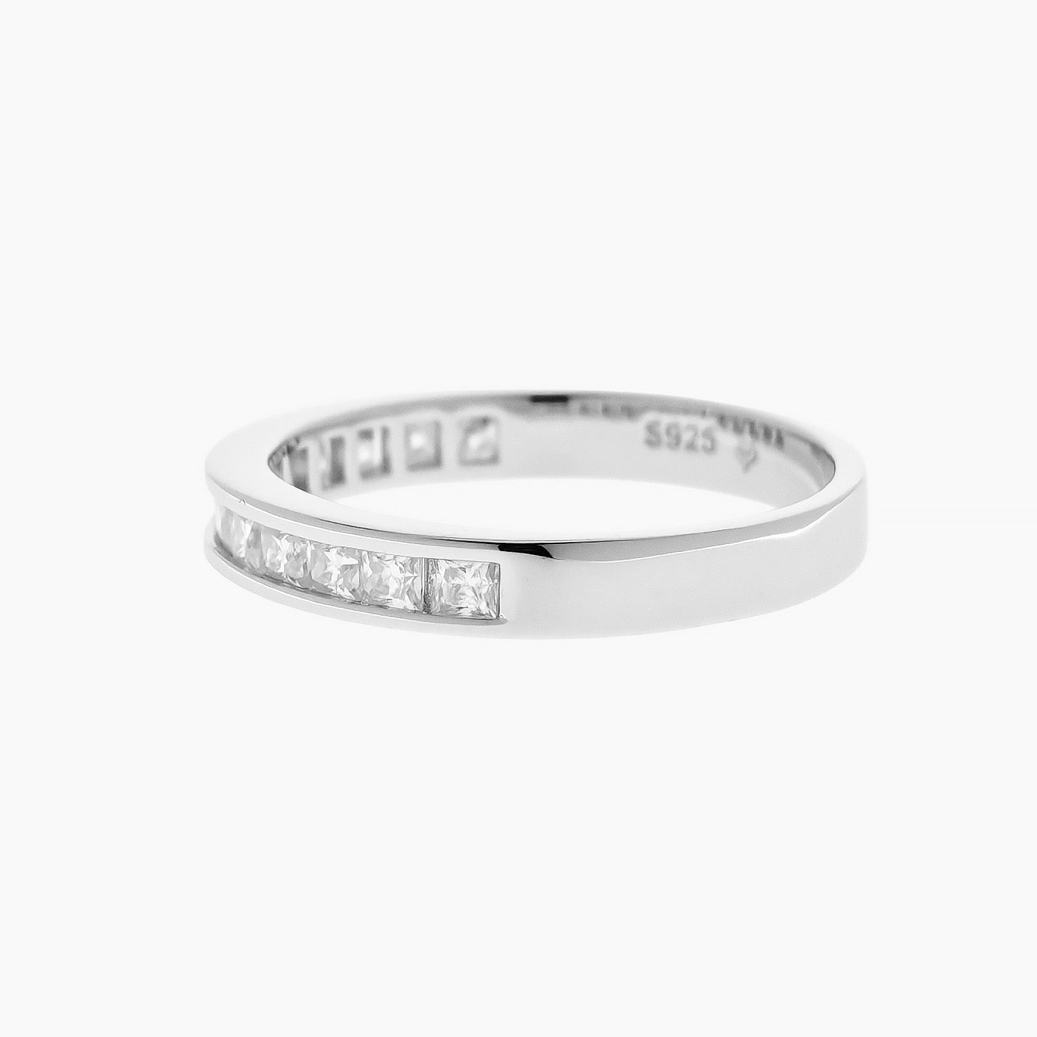 Princess-Cut Moissanite Band
