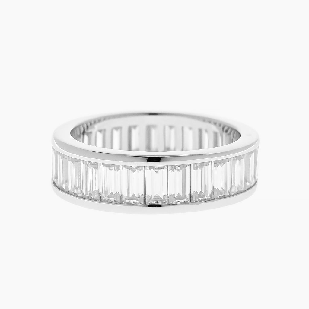 Baguette-Cut Moissanite Band